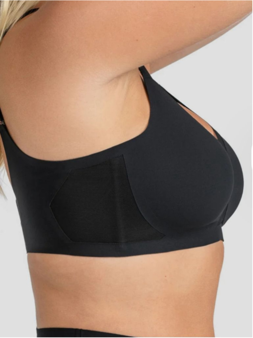 HONEYLOVE CrossOver Wireless Bra XL Black - Picture 2 of 9
